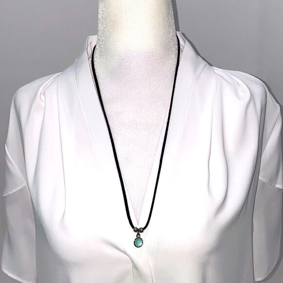 Boho Adjustable Rope Necklace Choker Hat Charm Tie - Picture 3 of 9